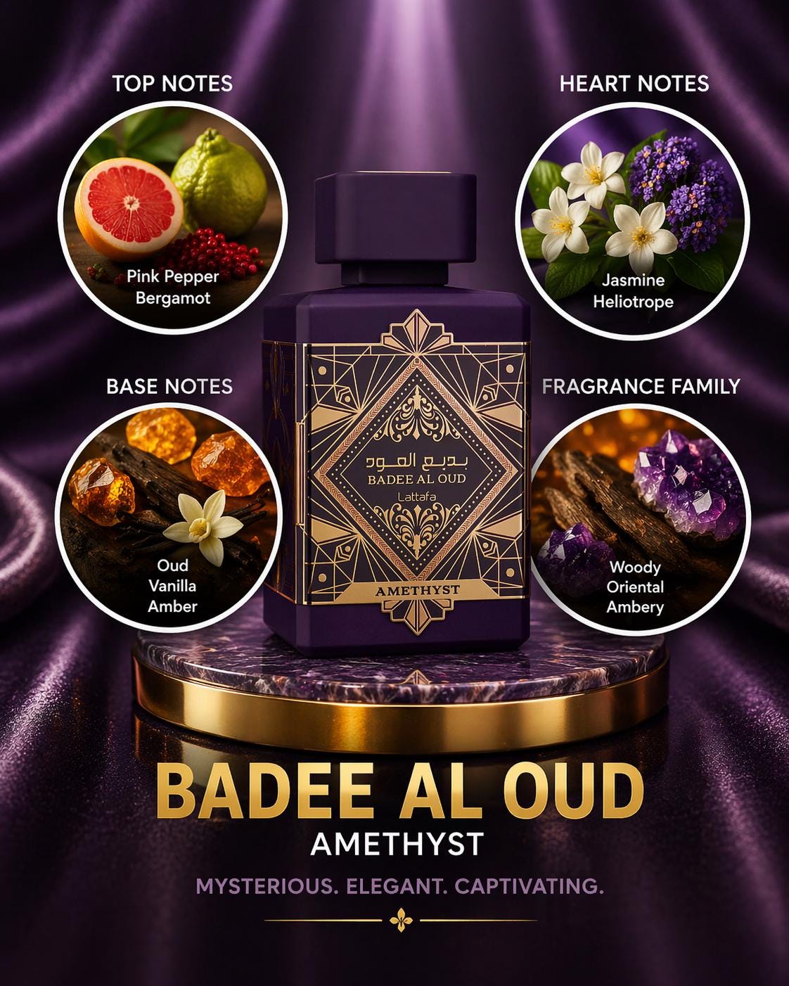 Lattafa: Bade’e Al Oud Amethyst Perfume Sample