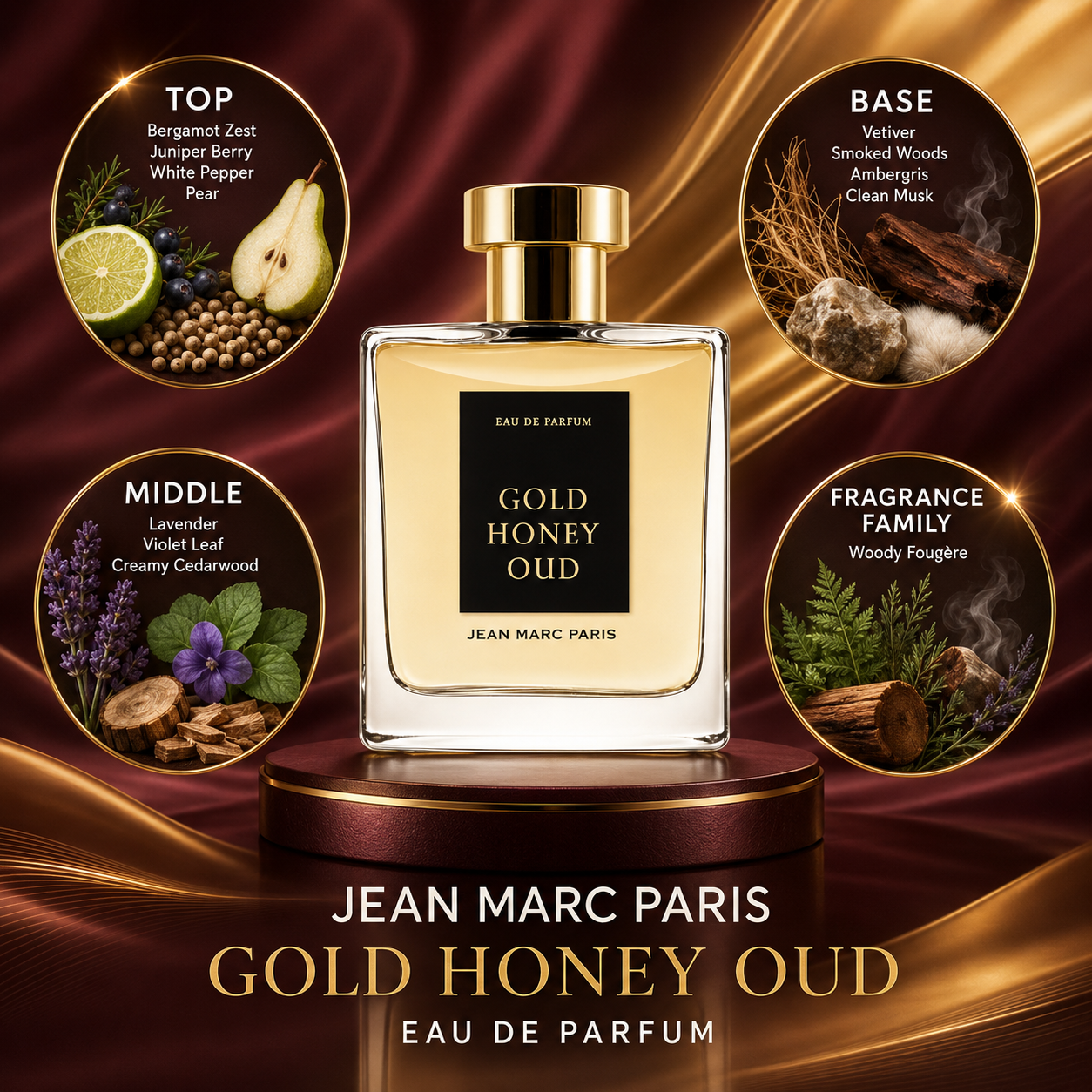 Jean Marc Paris: Gold Honey Oud Perfume Sample