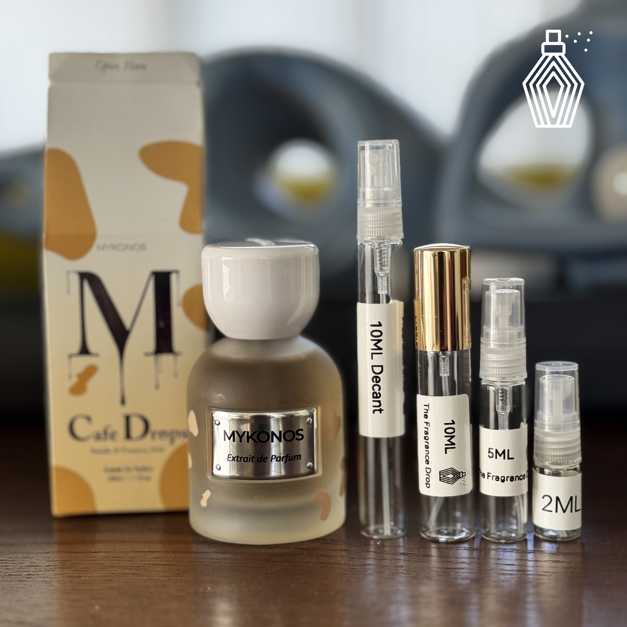 Mykonos:  Cafe Drops Extrait de Parfum Perfume Sample