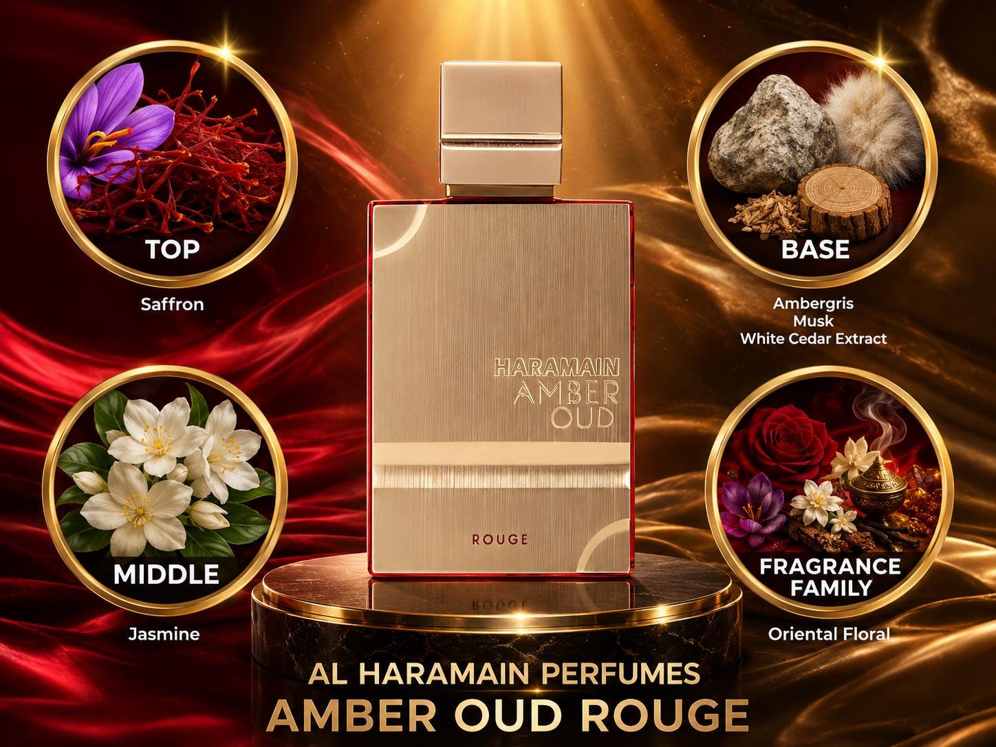 Al Haramain: Amber Oud Rouge Perfume Sample