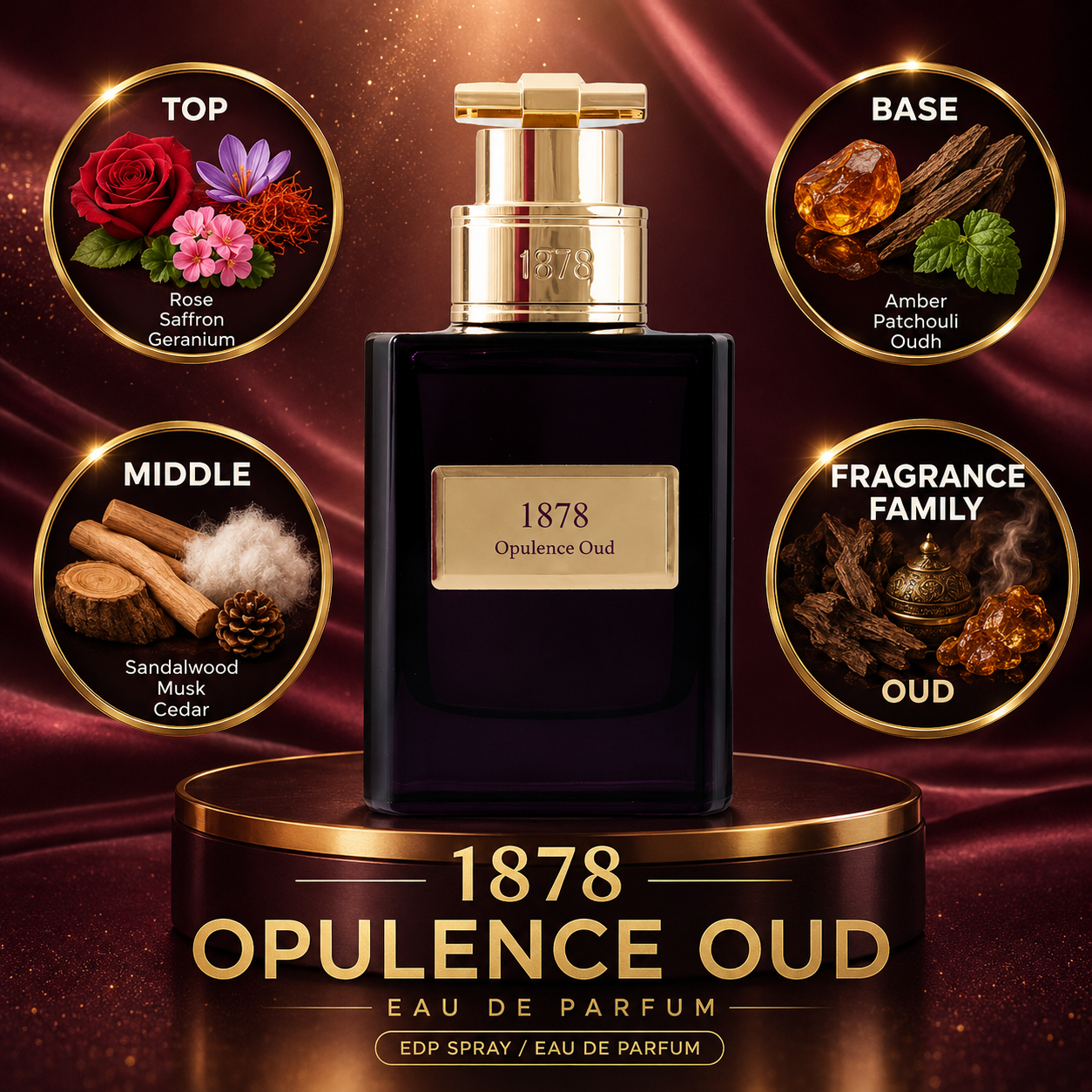 Atralia: 1878 Opulent Oud Perfume Sample