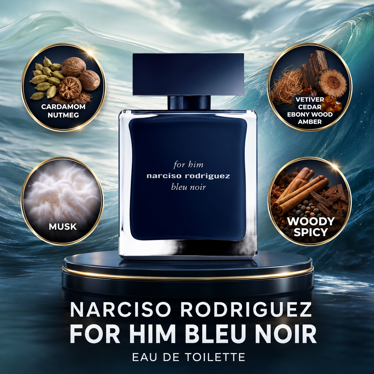 Narciso Rodriguez: For Him Bleu Noir Sample
