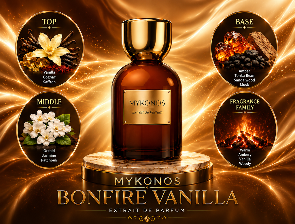 Mykonos:  Bonfire Vanilla Extrait de Parfum Perfume Sample