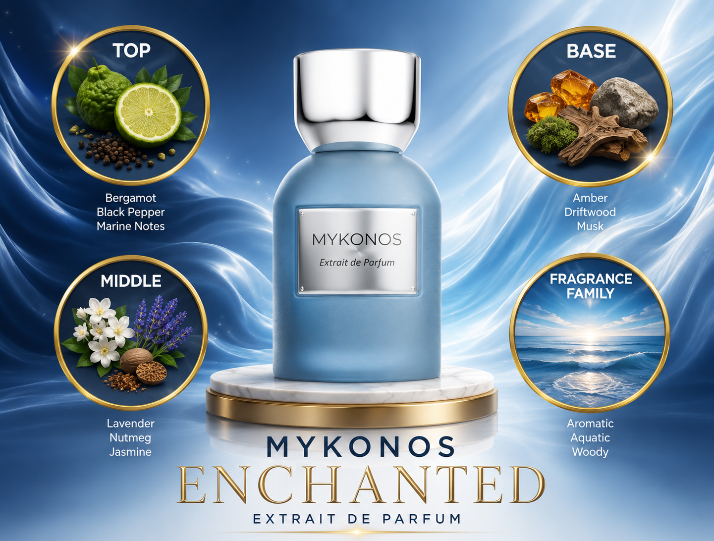 Mykonos:  Enchanted Extrait de Parfum Perfume Sample