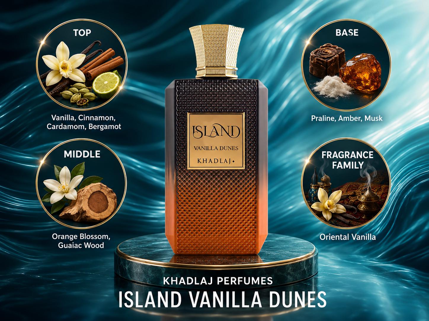 Khadlaj Perfumes: Island Vanilla Dunes Perfume Sample