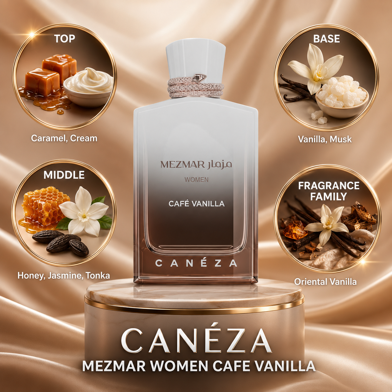 Canéza: Mezmar Women Cafe Vanilla Perfume Sample