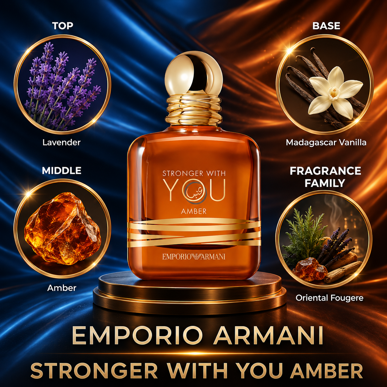 Armani:  Stronger With You Amber - Luxury Niche Fragrance